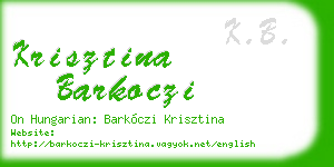 krisztina barkoczi business card