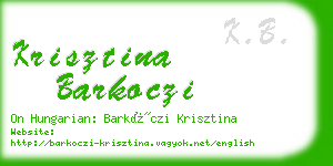 krisztina barkoczi business card